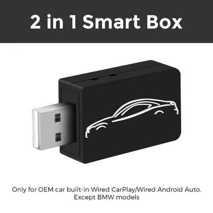 Wireless adapter for Android Auto and Apple CarPlay