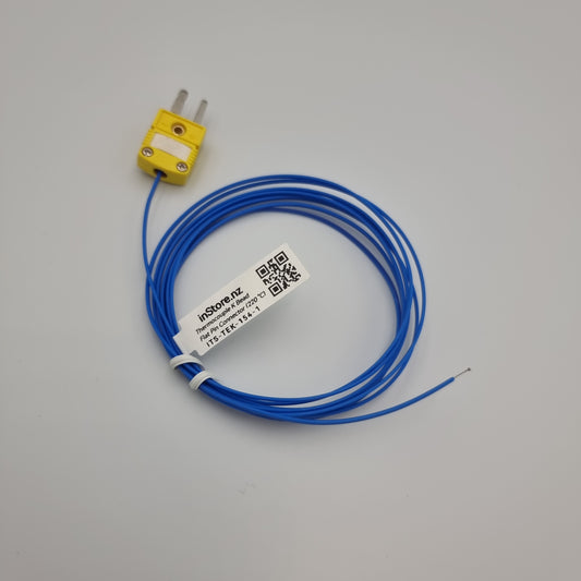 Thermocouple K Bead Temperature Sensor with Flat Pin Connector (220 °C)